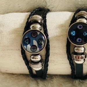 PlayStation button wristband or bracelet jewelry unisex PS5 PS4 Gamers blue